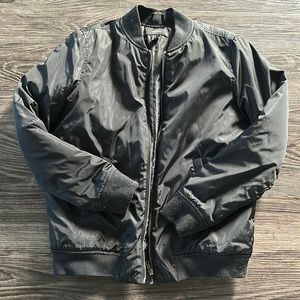 Forever 21 Black Bomber Jacket - Size Small